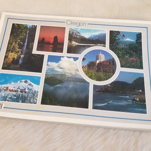 6 Oregon Scenic Photo Laminated Placemats Vintage